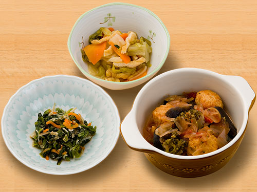 肉団子と茄子のトマト煮セット