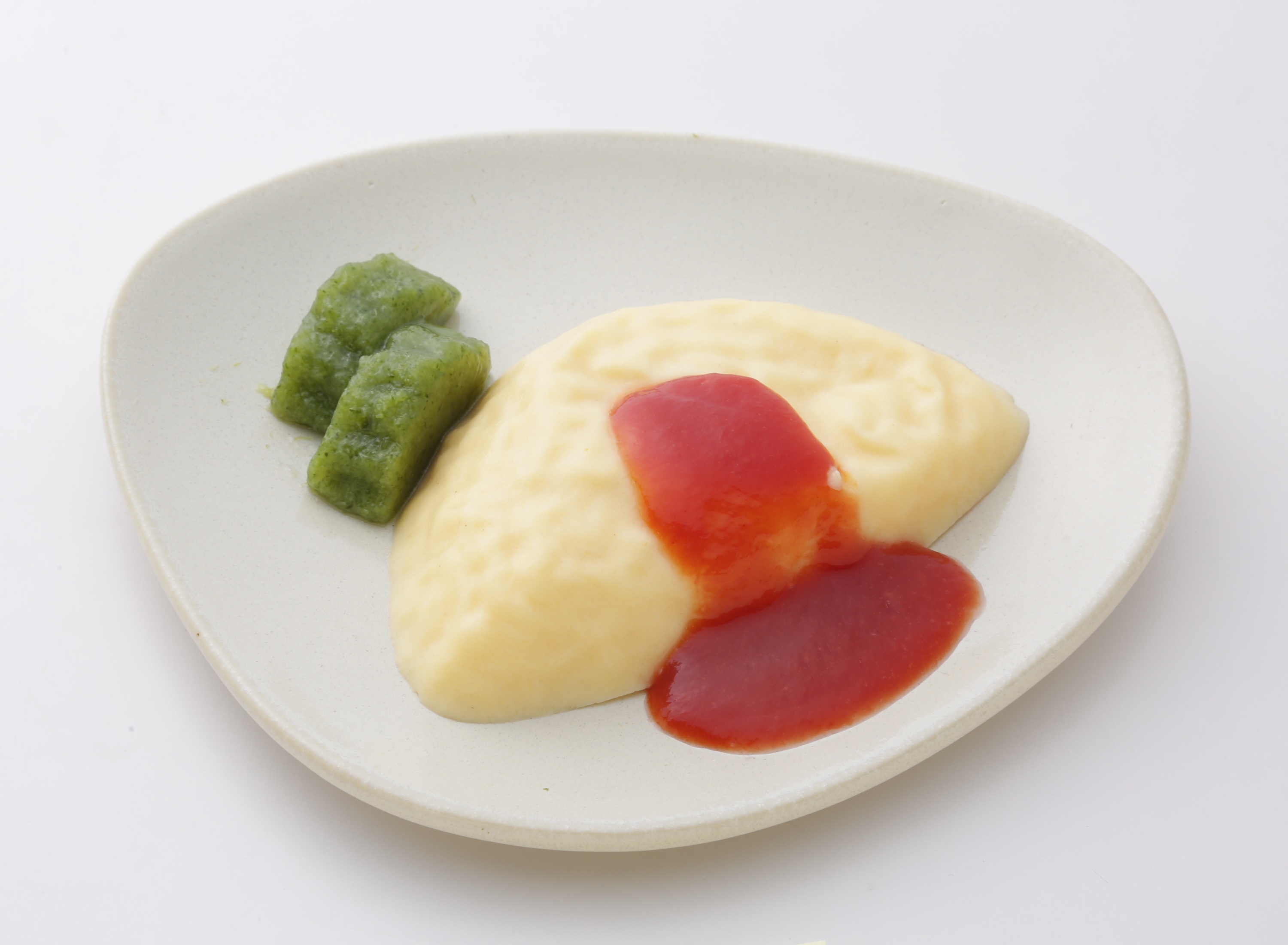 すむーす食つるりん　プレーンオムレツのケチャップ付き